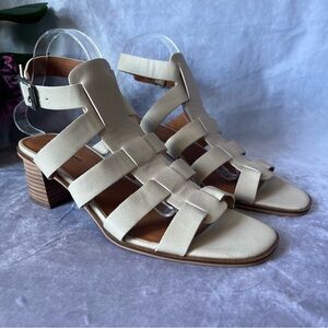 LUCKY Brand Lindzay Block Heeled Bootie Stucco Size 11